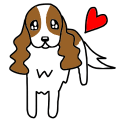 Lineスタンプ 犬種別キャバリア 英語ver 40種類 1円