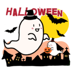 Lineスタンプ オバケとミイラのハロウィンスタンプ 16種類 1円