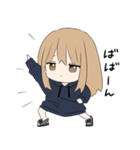 パーカーの女の子 クール ミニキャラ Lineスタンプ Runa